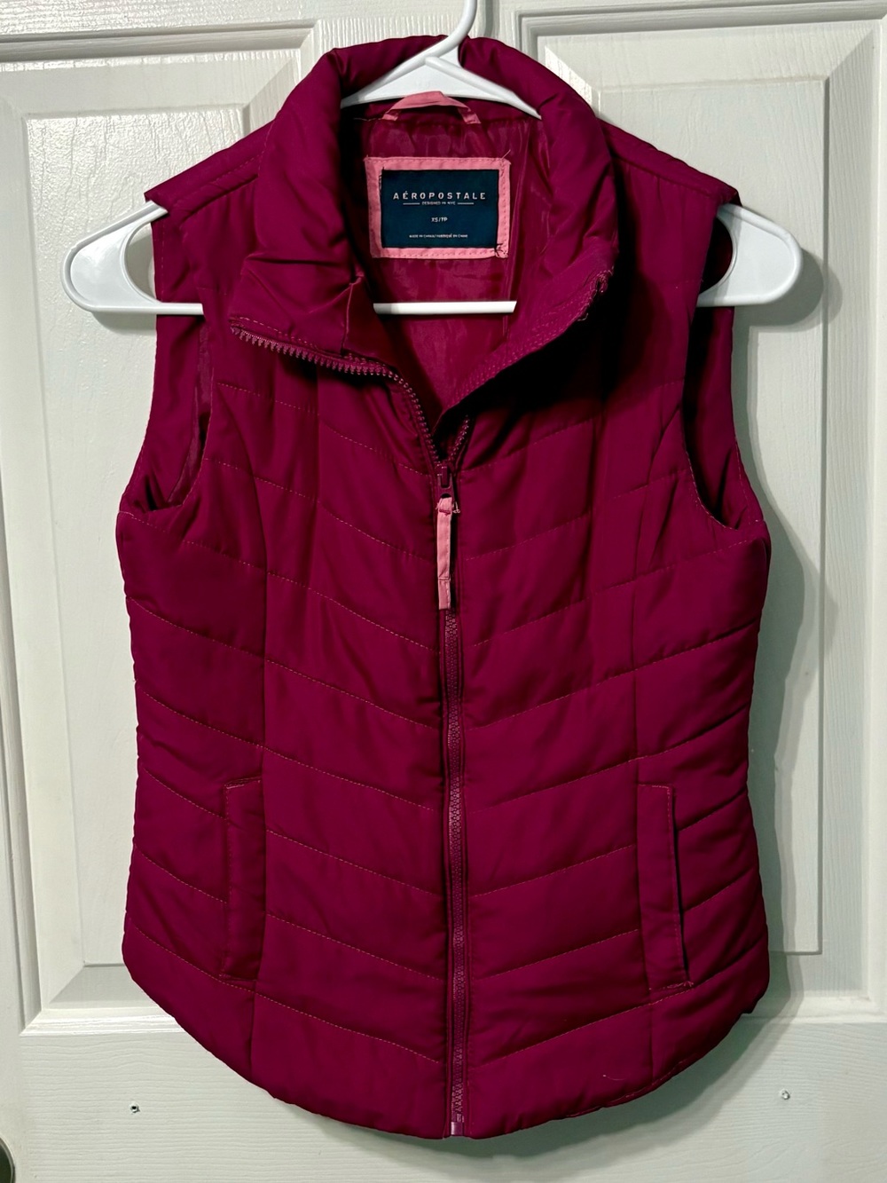 Aeropostale Women's Quilted Berry Puffer Vest